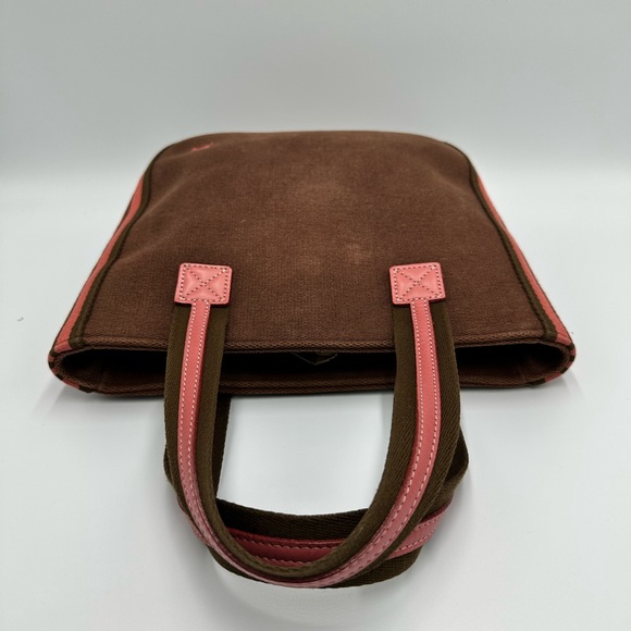 AUTHENTIC BURBERRY BLUE LABEL CANVAS, LEATHER HANDBAG - Picture 4 of 12